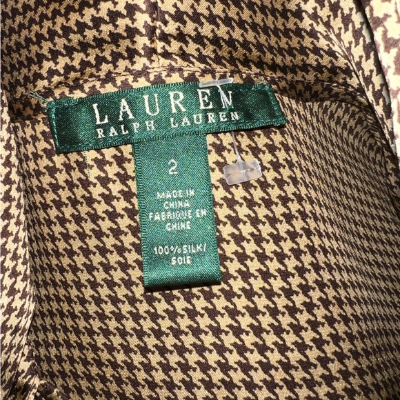 Lauren Ralph Lauren Bow Silk Blouse Size 2 - Picture 7 of 7